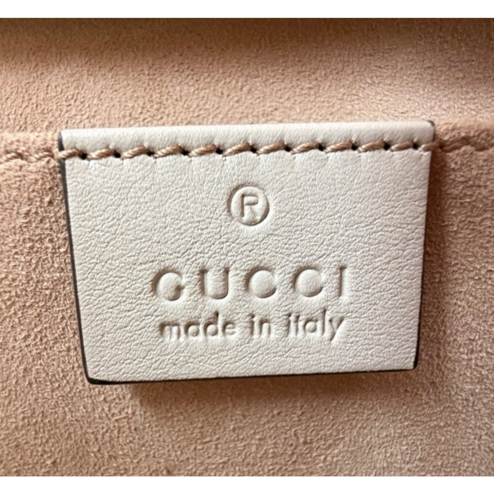 Gucci Diana Small Tote Bag in Beige with Orange Fluo Leather Bamboo Handles B5 - Picture 11 of 16
